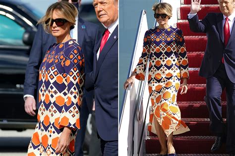 Melania Trump in orange dress